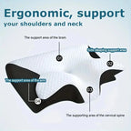 Neck Pain Relief Memory Foam Neck Pillow Ergonomic Orthopedic Cervical Support Breathable for Side Back Stomach Sleepers Bed