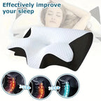 Neck Pain Relief Memory Foam Neck Pillow Ergonomic Orthopedic Cervical Support Breathable for Side Back Stomach Sleepers Bed